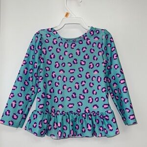 CAT & JACK 2 toddler teal with purple RASHGUARD